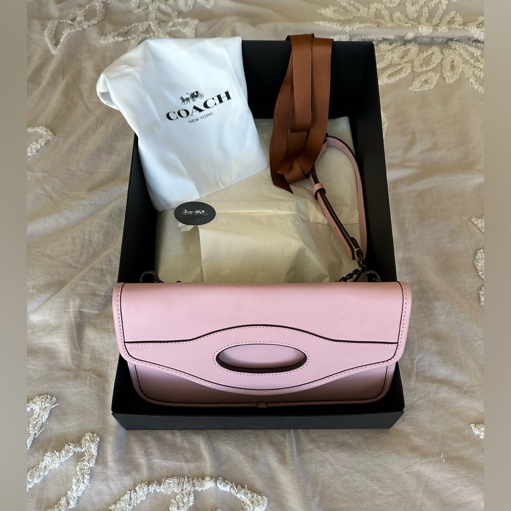 Coach Pink and Brown Crossbody Bag